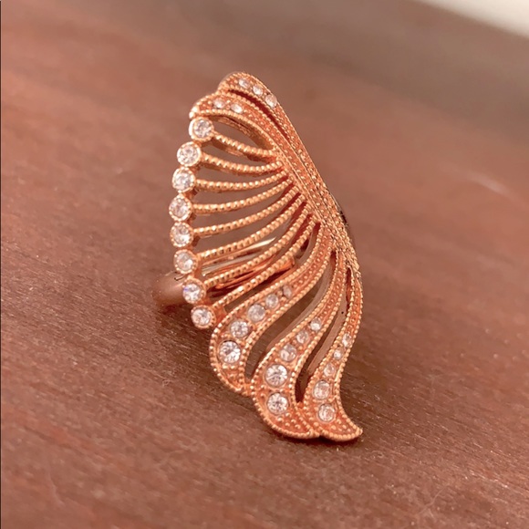 🆕❤️‍🔥1 LEFT❤️‍🔥Rose Gold Adjustable Wings Ring - Picture 3 of 5